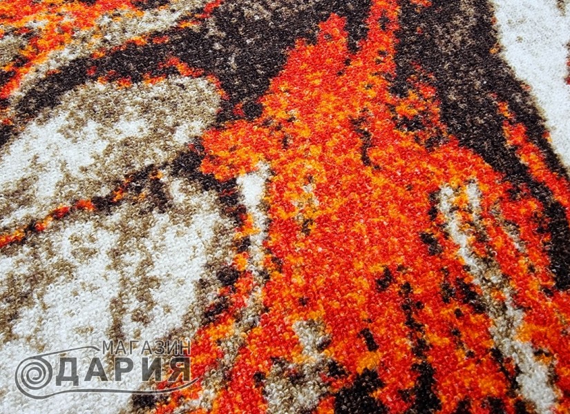Мокетен килим ERIKA 8033 beige/orange елипса